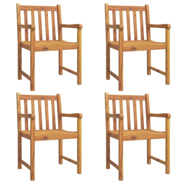 vidaXL Καρέκλες Κήπου 4 τεμ. 56x55,5x90cm από Μασίφ Ξύλο Ακακίας