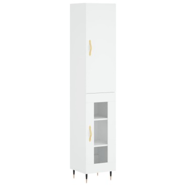 vidaXL Ντουλάπι Λευκό 34,5x34x180cm από Επεξεργασμένο Ξύλο 1 τεμ.