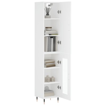vidaXL Ντουλάπι Λευκό 34,5x34x180cm από Επεξεργασμένο Ξύλο 1 τεμ.