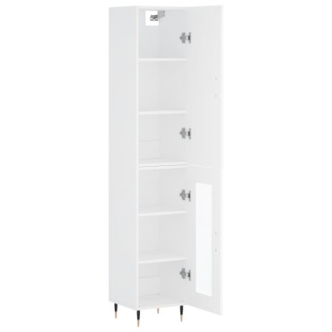 vidaXL Ντουλάπι Λευκό 34,5x34x180cm από Επεξεργασμένο Ξύλο 1 τεμ.