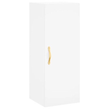 vidaXL Ντουλάπι Λευκό 34,5x34x180cm από Επεξεργασμένο Ξύλο 1 τεμ.