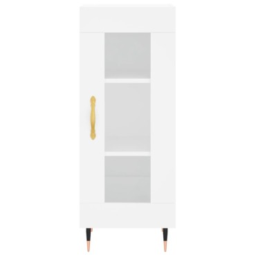 vidaXL Ντουλάπι Λευκό 34,5x34x180cm από Επεξεργασμένο Ξύλο 1 τεμ.