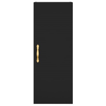 vidaXL Ντουλάπι Μαύρο 34,5x34x180cm από Επεξεργασμένο Ξύλο 1 τεμ.