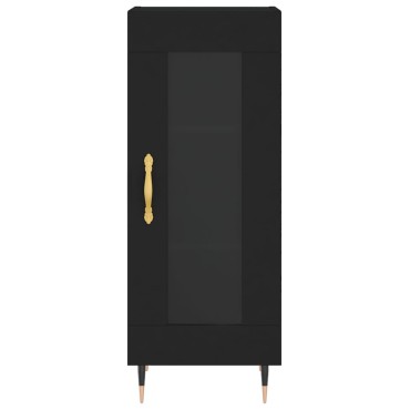vidaXL Ντουλάπι Μαύρο 34,5x34x180cm από Επεξεργασμένο Ξύλο 1 τεμ.