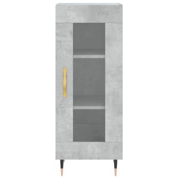 vidaXL Ντουλάπι Γκρι Σκυροδέματος 34,5x34x180cm Επεξεργασμένο Ξύλο 1 τεμ.