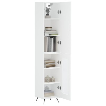 vidaXL Ντουλάπι Λευκό 34,5x34x180cm από Επεξεργασμένο Ξύλο 1 τεμ.