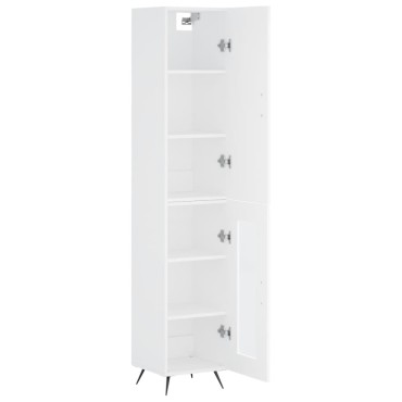 vidaXL Ντουλάπι Λευκό 34,5x34x180cm από Επεξεργασμένο Ξύλο 1 τεμ.
