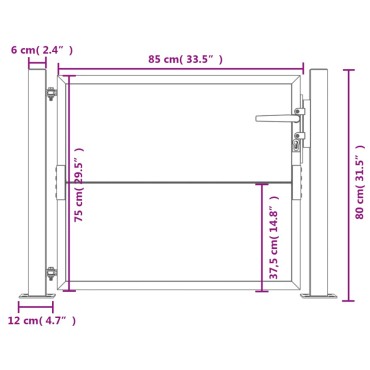 vidaXL Πύλη Κήπου 105x80 εκ. από Ατσάλι Corten