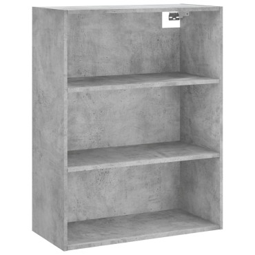 vidaXL Ντουλάπι Γκρι Σκυροδέματος 69,5x34x180cm Επεξεργασμένο Ξύλο 1 τεμ.