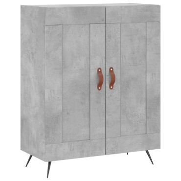 vidaXL Ντουλάπι Γκρι Σκυροδέματος 69,5x34x180cm Επεξεργασμένο Ξύλο 1 τεμ.