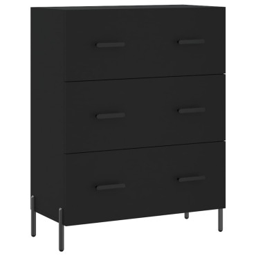 vidaXL Ντουλάπι Μαύρο 69,5x34x180cm από Επεξεργασμένο Ξύλο 1 τεμ.