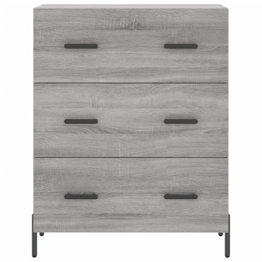 vidaXL Ντουλάπι Γκρι Sonoma 69,5x34x180cm Επεξεργασμένο Ξύλο 1 τεμ.