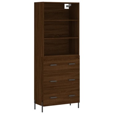 vidaXL Ντουλάπι Καφέ Δρυς 69,5x34x180cm από Επεξεργασμένο Ξύλο 1 τεμ.