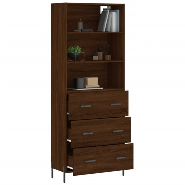 vidaXL Ντουλάπι Καφέ Δρυς 69,5x34x180cm από Επεξεργασμένο Ξύλο 1 τεμ.