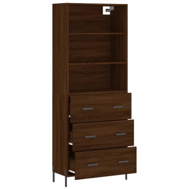 vidaXL Ντουλάπι Καφέ Δρυς 69,5x34x180cm από Επεξεργασμένο Ξύλο 1 τεμ.