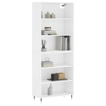 vidaXL Ντουλάπι Λευκό 69,5x32,5x180cm Επεξεργασμένο Ξύλο 1 τεμ.