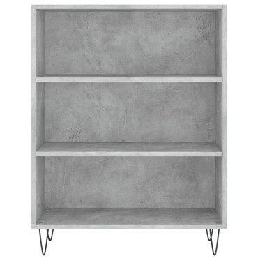 vidaXL Ντουλάπι Γκρι Σκυροδέματος 69,5x32,5x180cm Επεξεργασμένο Ξύλο 1 τεμ.