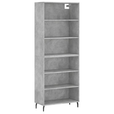 vidaXL Ντουλάπι Γκρι Σκυροδέματος 69,5x32,5x180cm Επεξεργασμένο Ξύλο 1 τεμ.