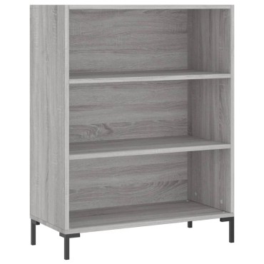 vidaXL Ντουλάπι Sonoma Γκρι 69,5x32,5x180cm Επεξεργασμένο Ξύλο 1 τεμ.