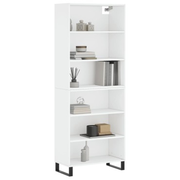 vidaXL Ντουλάπι Λευκό 69,5x32,5x180cm Επεξεργασμένο Ξύλο 1 τεμ.