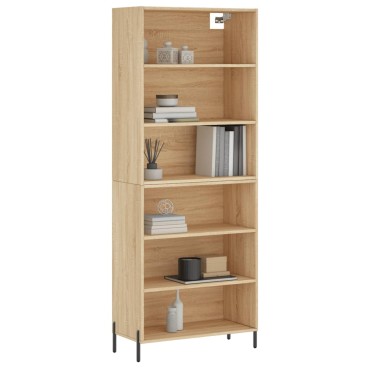 vidaXL Ντουλάπι Sonoma Δρυς 69,5x32,5x180cm Επεξεργασμένο Ξύλο 1 τεμ.