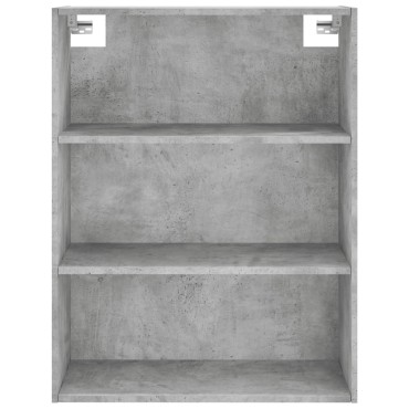vidaXL Ντουλάπι Γκρι Σκυροδέματος 69,5x32,5x180cm Επεξεργασμένο Ξύλο 1 τεμ.