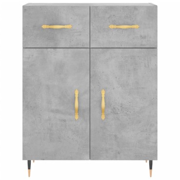 vidaXL Ντουλάπι Γκρι Σκυροδέματος 69,5x34x180cm Επεξεργασμένο Ξύλο 1 τεμ.