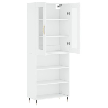 vidaXL Ντουλάπι Λευκό 69,5x34x180cm από Επεξεργασμένο Ξύλο 1 τεμ.
