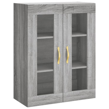 vidaXL Ντουλάπι Γκρι Sonoma 69,5x34x180cm Επεξεργασμένο Ξύλο 1 τεμ.