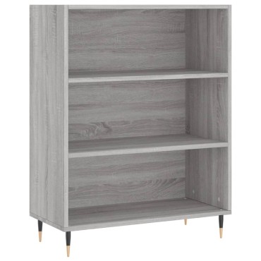 vidaXL Ντουλάπι Γκρι Sonoma 69,5x34x180cm Επεξεργασμένο Ξύλο 1 τεμ.