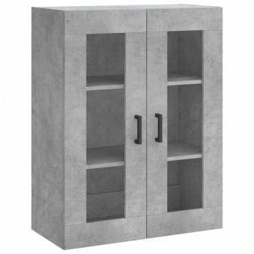 vidaXL Ντουλάπι Γκρι Σκυροδέματος 69,5x34x180cm Επεξεργασμένο Ξύλο 1 τεμ.