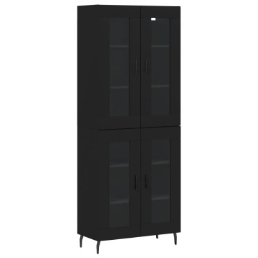 vidaXL Ντουλάπι Μαύρο 69,5x34x180cm από Επεξεργασμένο Ξύλο 1 τεμ.