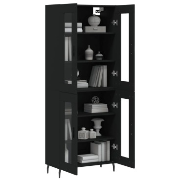 vidaXL Ντουλάπι Μαύρο 69,5x34x180cm από Επεξεργασμένο Ξύλο 1 τεμ.