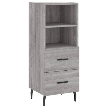 vidaXL Μπουφές Sonoma Γκρι 34,5x34x180cm από Επεξεργασμένο Ξύλο 1 τεμ.