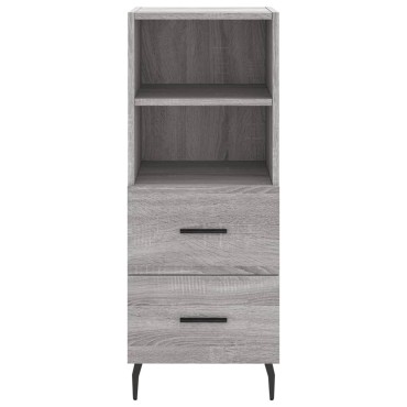 vidaXL Μπουφές Sonoma Γκρι 34,5x34x180cm από Επεξεργασμένο Ξύλο 1 τεμ.