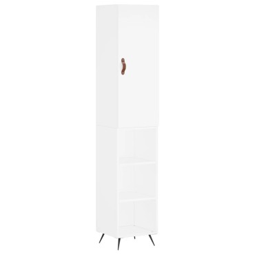 vidaXL Ντουλάπι Λευκό 34,5x34x180cm από Επεξεργασμένο Ξύλο 1 τεμ.