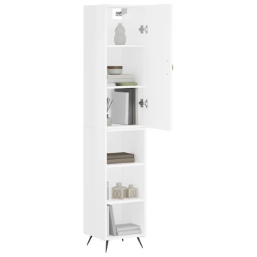 vidaXL Ντουλάπι Λευκό 34,5x34x180cm από Επεξεργασμένο Ξύλο 1 τεμ.