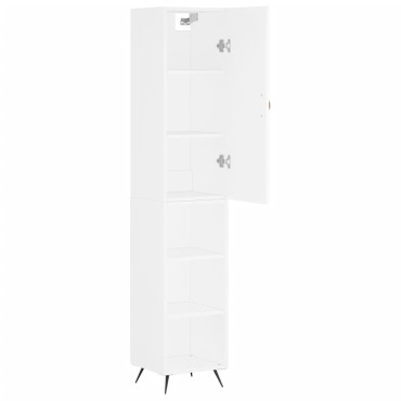 vidaXL Ντουλάπι Λευκό 34,5x34x180cm από Επεξεργασμένο Ξύλο 1 τεμ.