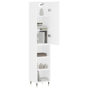 vidaXL Ντουλάπι Λευκό 34,5x34x180cm από Επεξεργασμένο Ξύλο 1 τεμ.