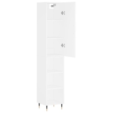 vidaXL Ντουλάπι Λευκό 34,5x34x180cm από Επεξεργασμένο Ξύλο 1 τεμ.