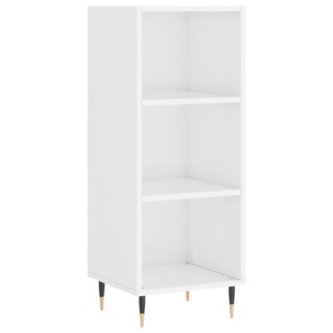 vidaXL Ντουλάπι Γυαλ. Λευκό 34,5x34x180cm από Επεξεργασμένο Ξύλο 1 τεμ.