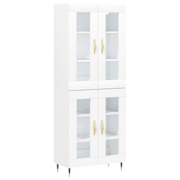 vidaXL Ντουλάπι Λευκό 69,5x34x180cm από Επεξεργασμένο Ξύλο 1 τεμ.