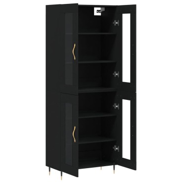 vidaXL Ντουλάπι Μαύρο 69,5x34x180cm από Επεξεργασμένο Ξύλο 1 τεμ.
