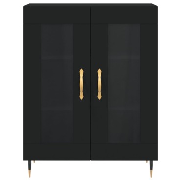 vidaXL Ντουλάπι Μαύρο 69,5x34x180cm από Επεξεργασμένο Ξύλο 1 τεμ.