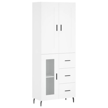 vidaXL Ντουλάπι Λευκό 69,5x34x180cm από Επεξεργασμένο Ξύλο 1 τεμ.