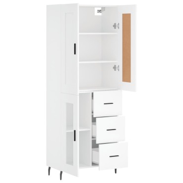vidaXL Ντουλάπι Λευκό 69,5x34x180cm από Επεξεργασμένο Ξύλο 1 τεμ.