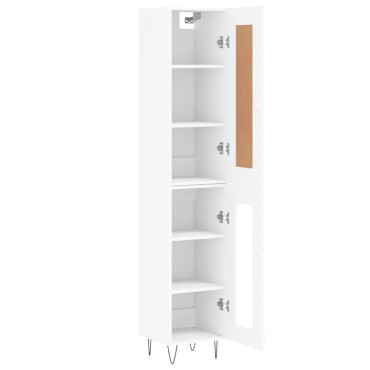 vidaXL Ντουλάπι Λευκό 34,5x34x180cm από Επεξεργασμένο Ξύλο 1 τεμ.