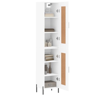 vidaXL Ντουλάπι Λευκό 34,5x34x180cm από Επεξεργασμένο Ξύλο 1 τεμ.