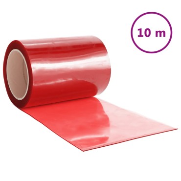 vidaXL Λωριδοκουρτίνα Κόκκινη 10 μ. 300 χιλ.x2,6 χιλ. από PVC