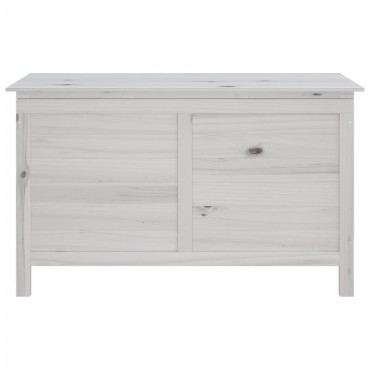vidaXL Μπαούλο Αποθ. Κήπου Λευκό 99x49,5x58,5cm Μασίφ Ξύλο Ελάτης 1 τεμ.